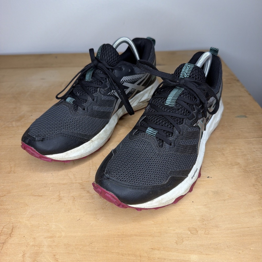ASICS Gel-Sonoma 6 Black  Men's Running Trail Trainers Size 10 Black Aqua